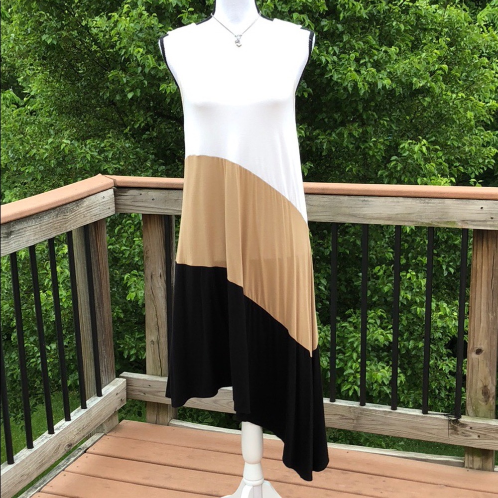 Color Block Asymmetrical Dress